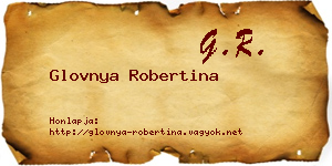 Glovnya Robertina névjegykártya